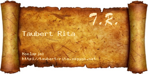 Taubert Rita névjegykártya